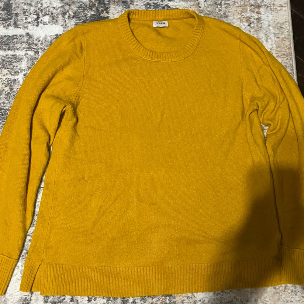 J. Crew Mustard Crewneck Sweater